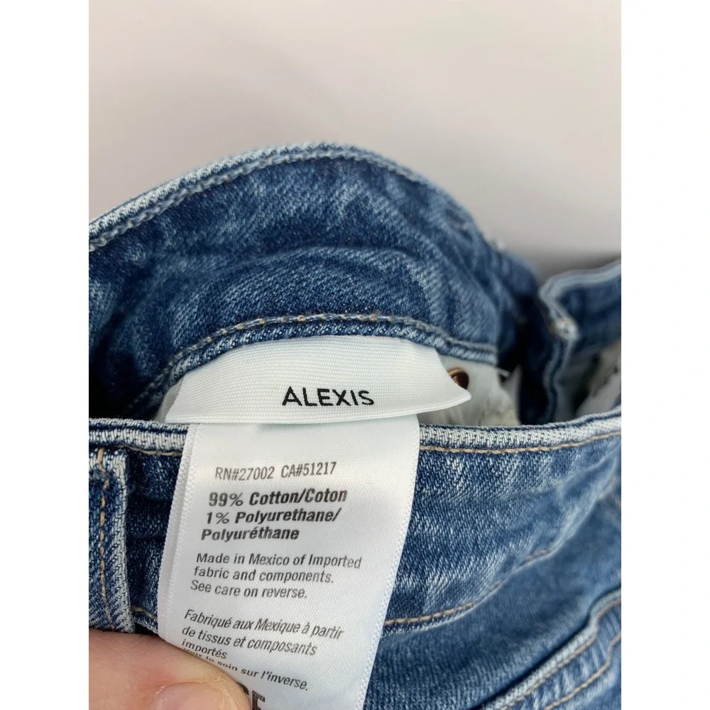 PAIGE‎ Jeans Womens 28 Blue Alexis Button Fly Barrel Leg Denim Pants